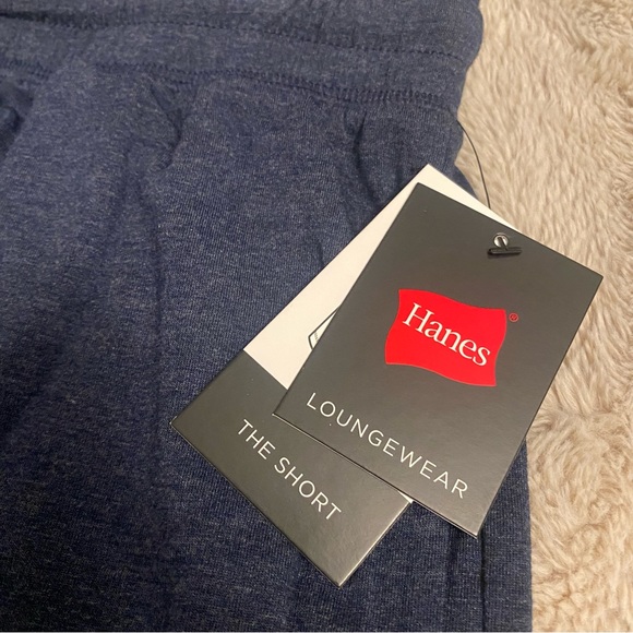 Hanes Men’s Navy Blue Lounge Shorts - Picture 2 of 3